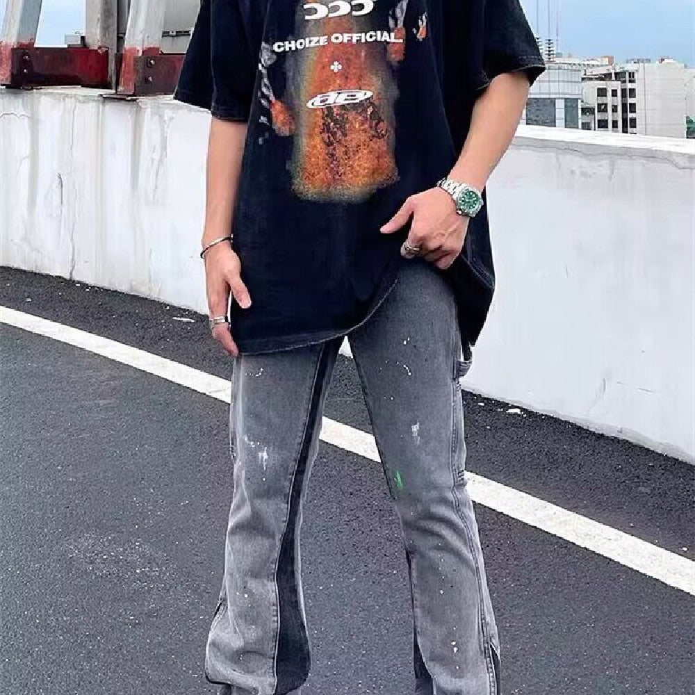 Fashion Horn Denim Pants Men – image 3
