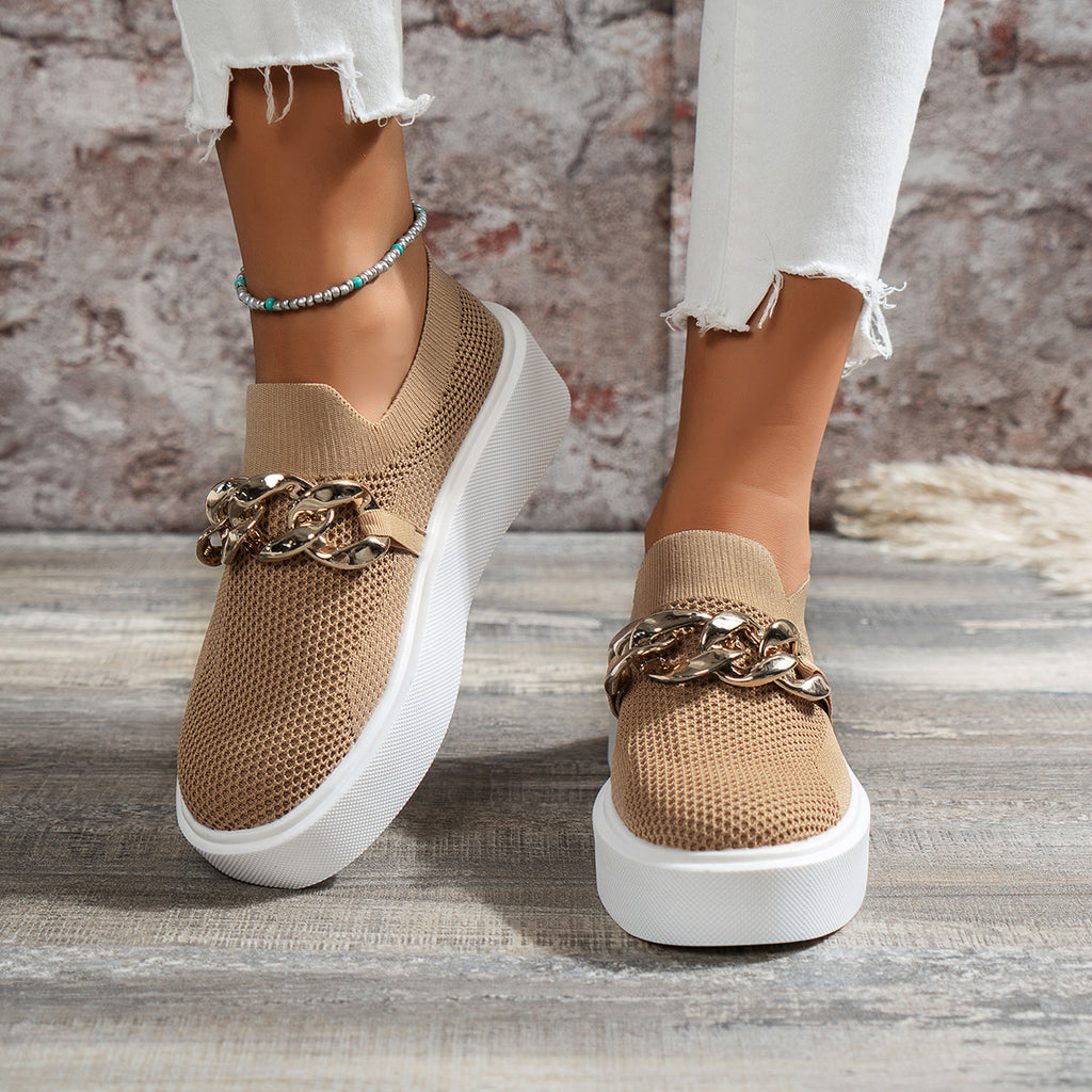 Chain Flats Shoes Women Breathable Mesh Shoes – image 4