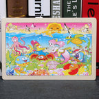 80PCS wooden educational toys educational development baby kids training toys children animal puzzle – image 7