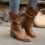 Fashion Western Denim Style Retro Cloth Cover Fashion Boots Women – image 7