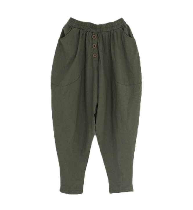 Linen Pants, Women Harem Pants – image 2