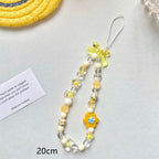 Beaded Flower Mobile Phone Lanyard Jewelry Accessories Hand Rope Lanyard – image 4