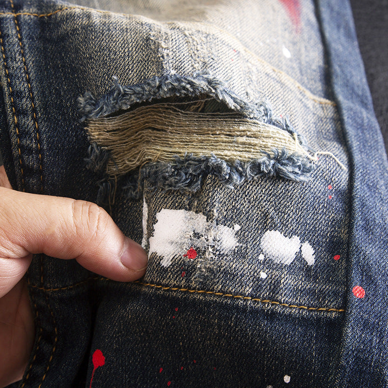 Fashion High-end Fashion Brand Jeans Men – image 2