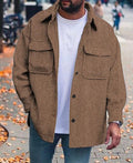 Coat Men Polo Collar Top Men Fashion Work Clothes – image 10