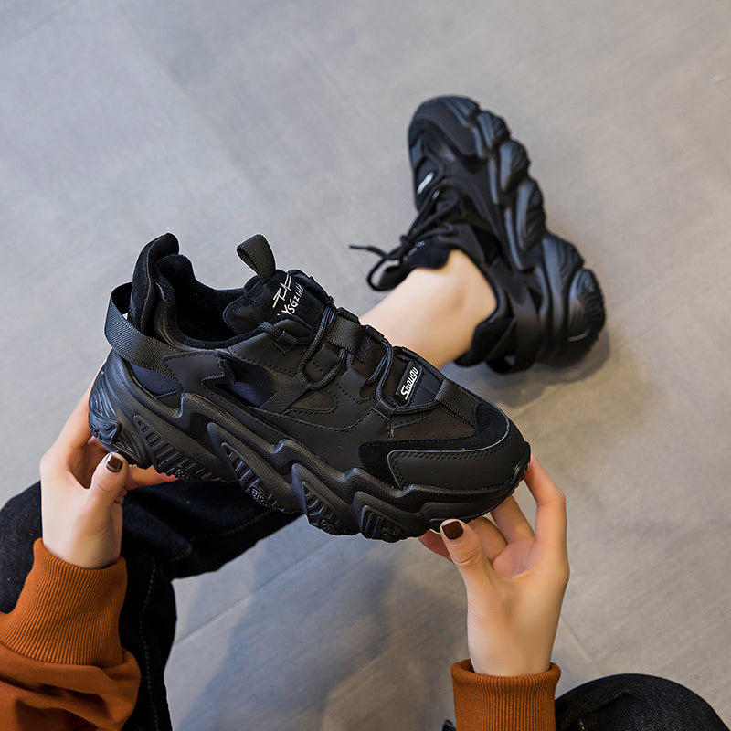 Shoes Women New Thick Soled Women S Shoes Versatile Sports Shoes Black Fashion Net Red Daddy Shoes Spring – image 3