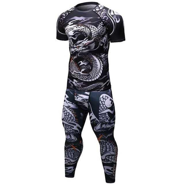 Male Sport Suit Men Running Clothes Sport Wear Yoga Set – image 8