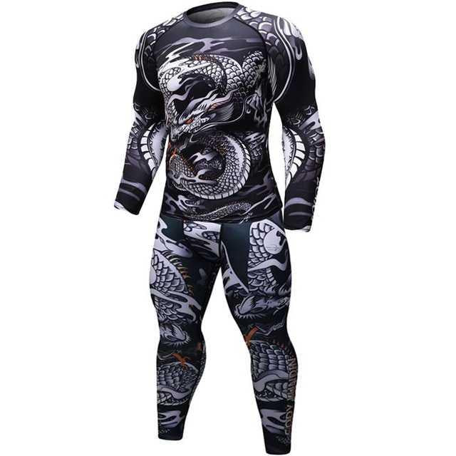 Male Sport Suit Men Running Clothes Sport Wear Yoga Set – image 2