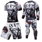 Male Sport Suit Men Running Clothes Sport Wear Yoga Set – image 4