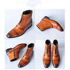 Men Big Size Plush Warm Winter Shoes Men Brown Vintage Men Boots Safety Shoes – image 2