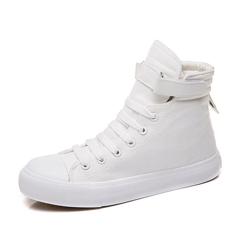 High-Top Canvas Shoes Women All Black Velcro Sports White Shoes Women – image 5