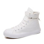 High-Top Canvas Shoes Women All Black Velcro Sports White Shoes Women – image 5