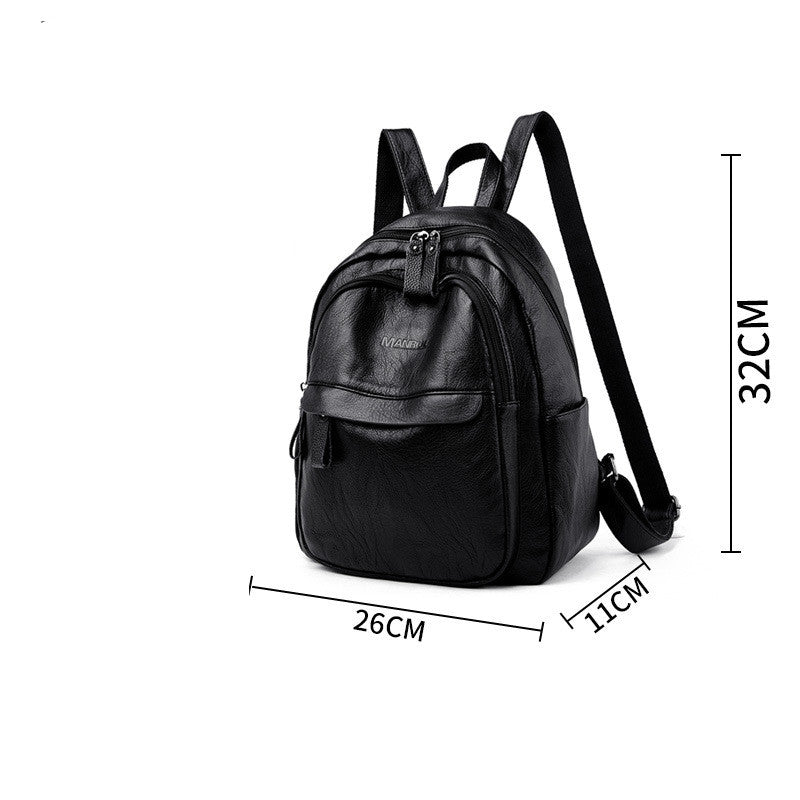Version Of The Versatile Soft Leather Bag Simple Fashion Backpack – image 10