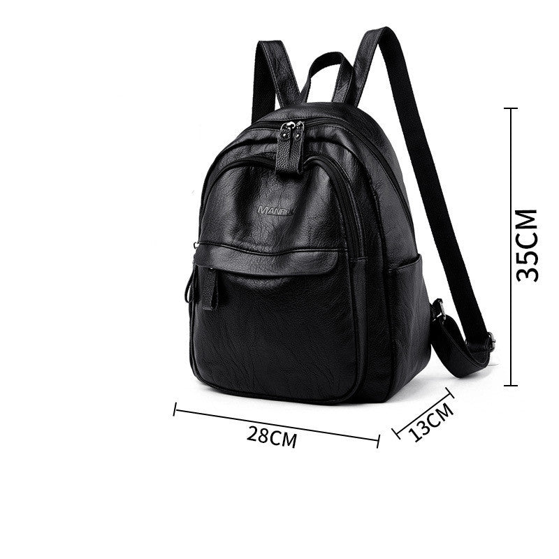 Version Of The Versatile Soft Leather Bag Simple Fashion Backpack – image 4