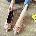Shallow Mouth Tip Flats For Women Soft Lazy A Pedal Shoes Flat Shoes Women Shoes Woman – image 3