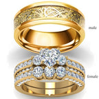 Zircon Gold Dragon Ring Ring For Couples – image 3