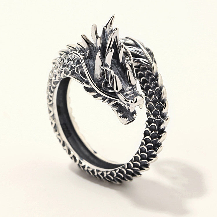 Personalized Retro Domineering Dragon Ring Ring – image 7