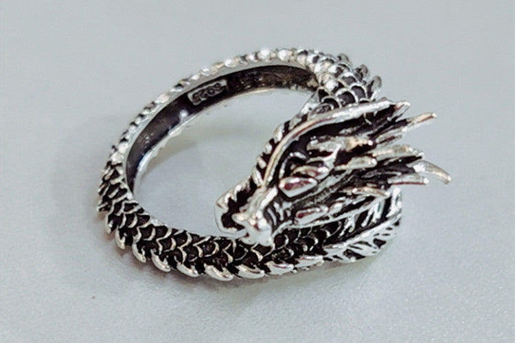 Personalized Retro Domineering Dragon Ring Ring – image 2