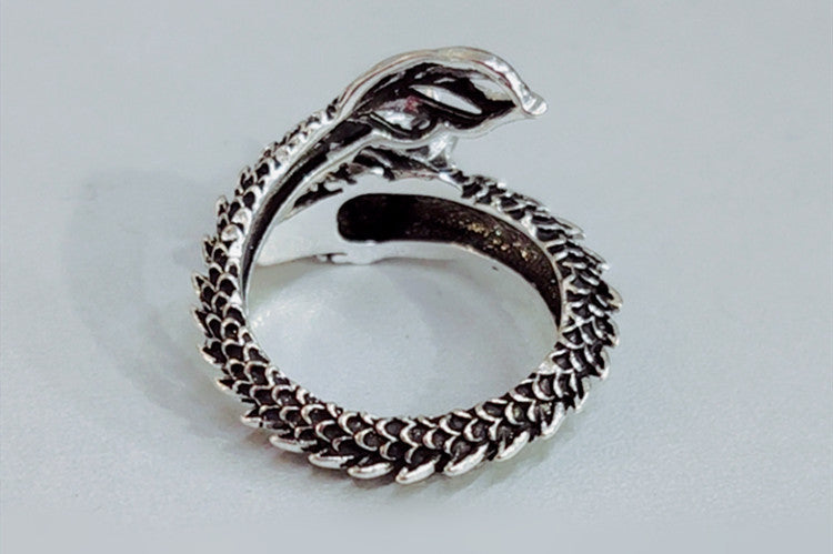 Personalized Retro Domineering Dragon Ring Ring – image 5