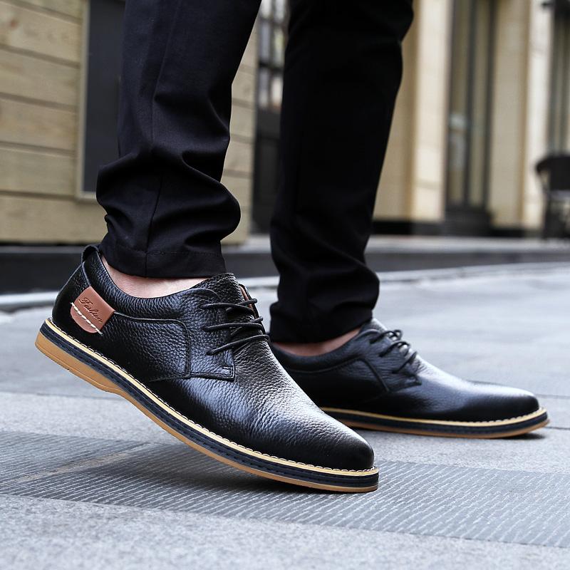 Large Size Leather Shoes Men 48 Leather British Shoes Men – image 3