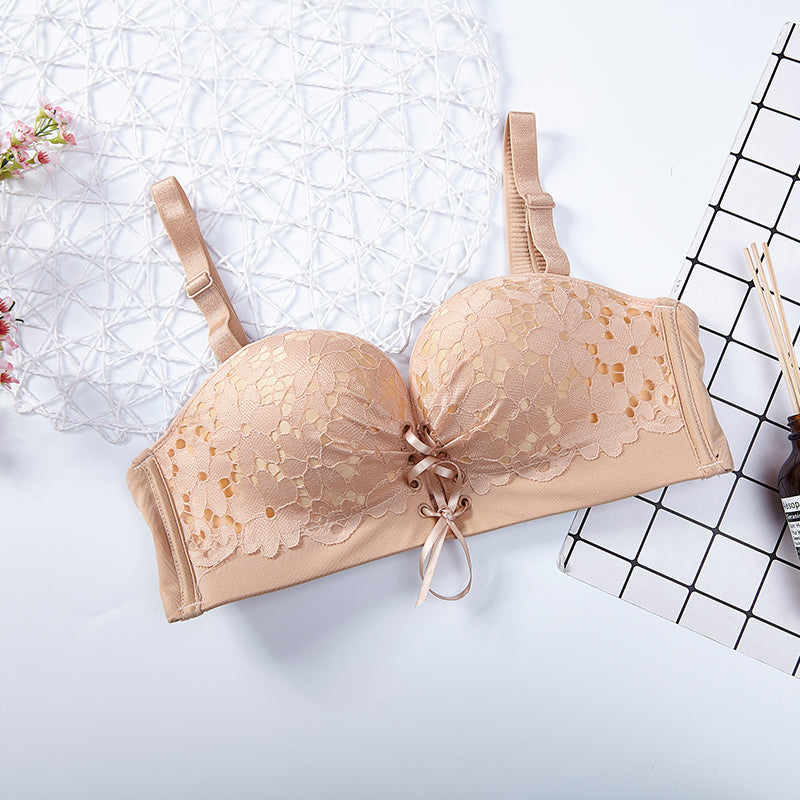 Drawstrings Push Up Sexy Lace Bra – image 2