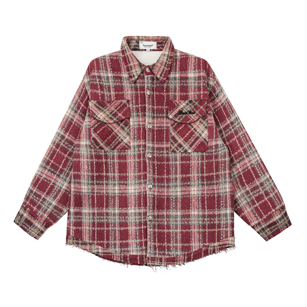 Fashion Retro Plaid Shirt Men – image 4