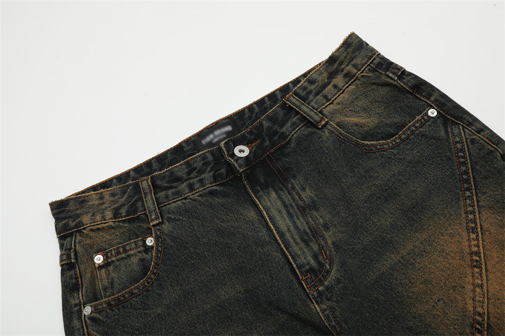 Fashion Horn Denim Trousers Men – image 11