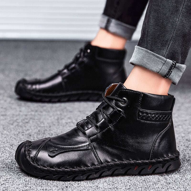 Leather shoes leather men casual shoes – image 8