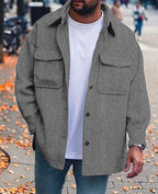 Coat Men Polo Collar Top Men Fashion Work Clothes – image 4