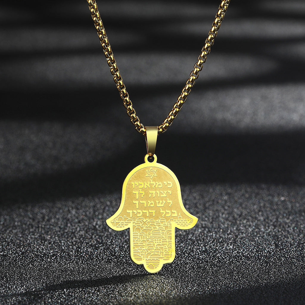 Fashion Men Necklace Fatima Pendant – image 4