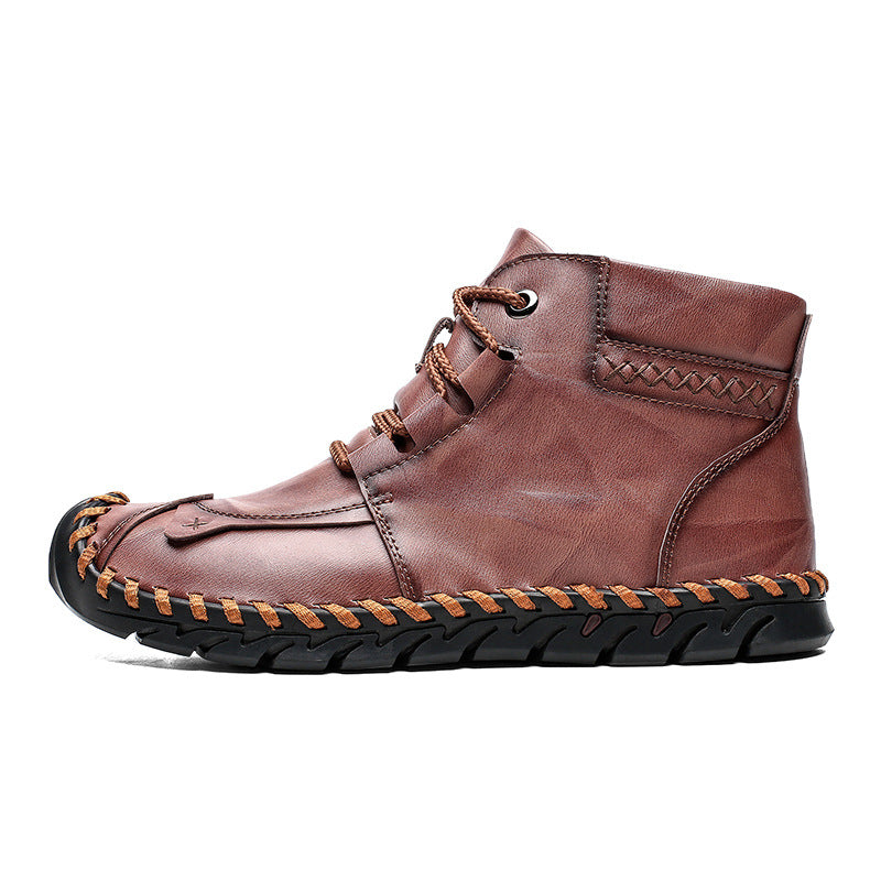 Leather shoes leather men casual shoes – image 5