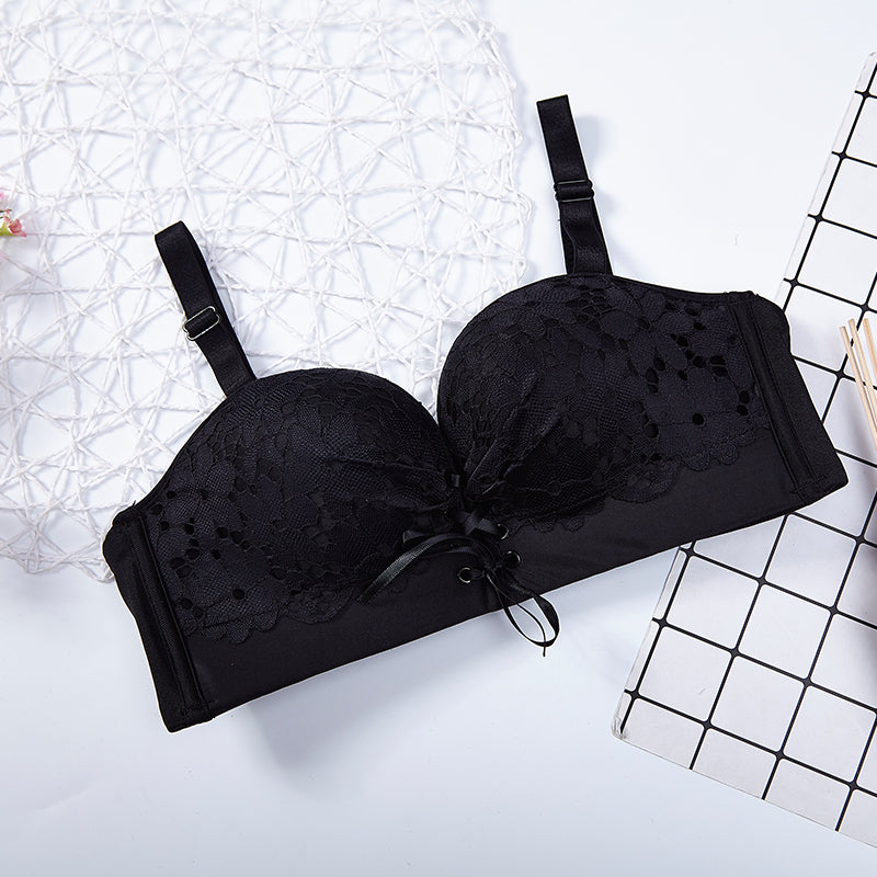 Drawstrings Push Up Sexy Lace Bra – image 4