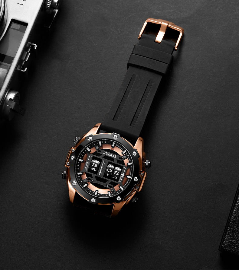 Sport leather men's quartz watch – image 4