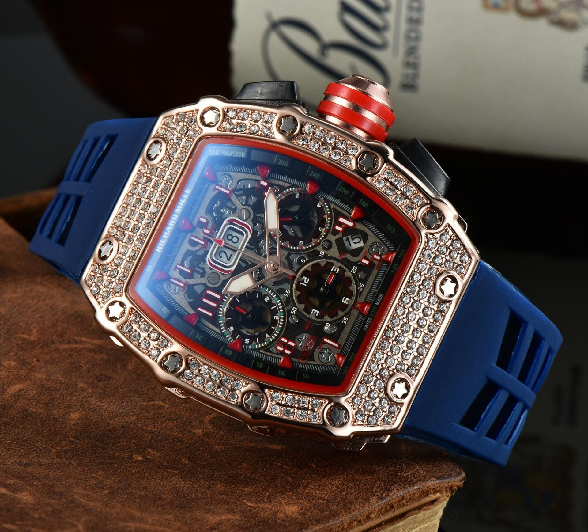 Fashion Diamond Gypsophila Watch Men – image 4