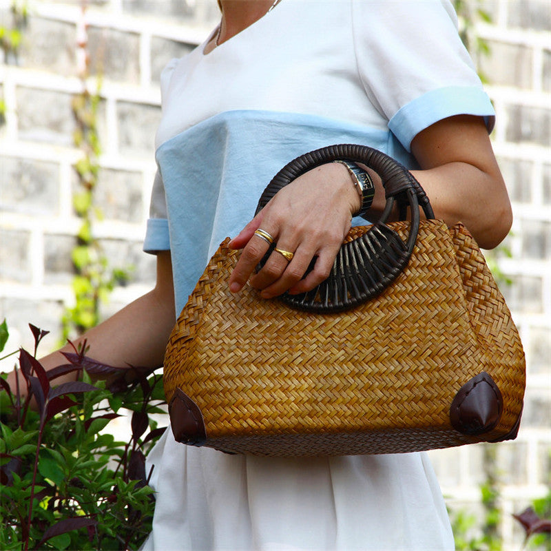 Straw bag women handbag hand bag – image 2