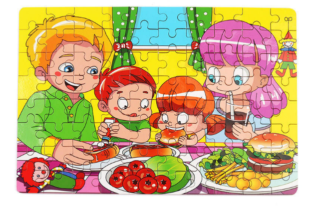 80PCS wooden educational toys educational development baby kids training toys children animal puzzle – image 12