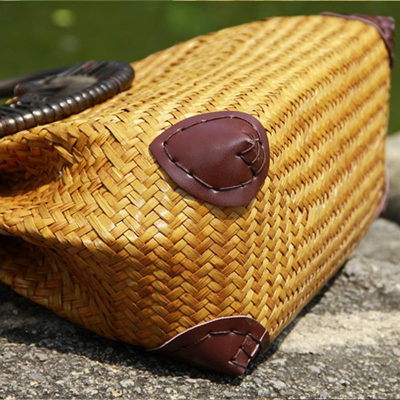Straw bag women handbag hand bag – image 6