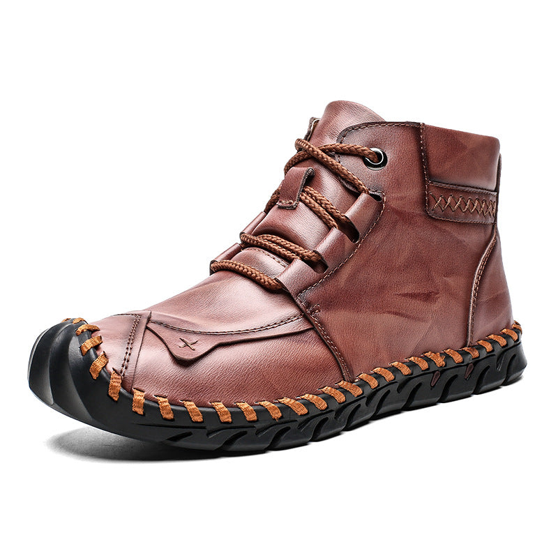Leather shoes leather men casual shoes – image 13