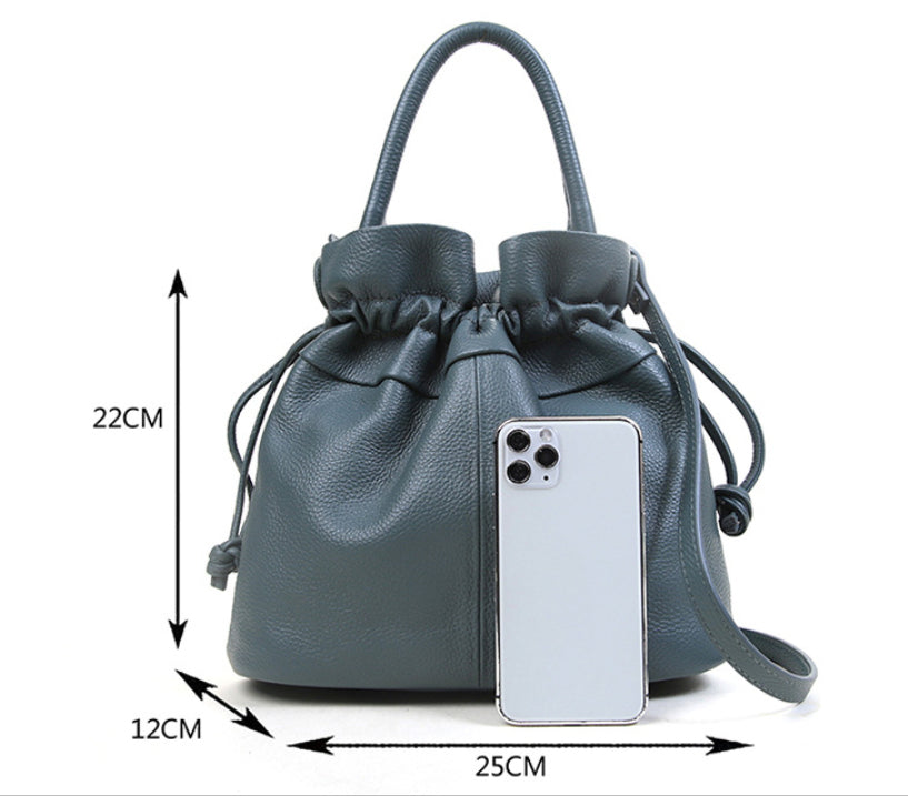 Fashion Leather Bucket Bag New Women – image 2