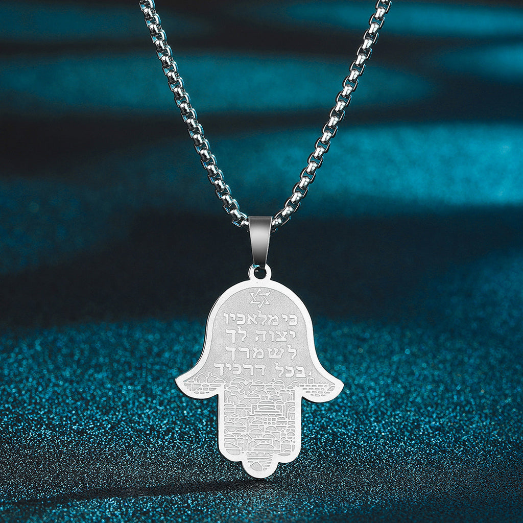 Fashion Men Necklace Fatima Pendant – image 3