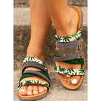 Flat Bottom Fashion Casual Large Size Women Sandals Beach Fashion Belt Buckle Women Shoes – image 4