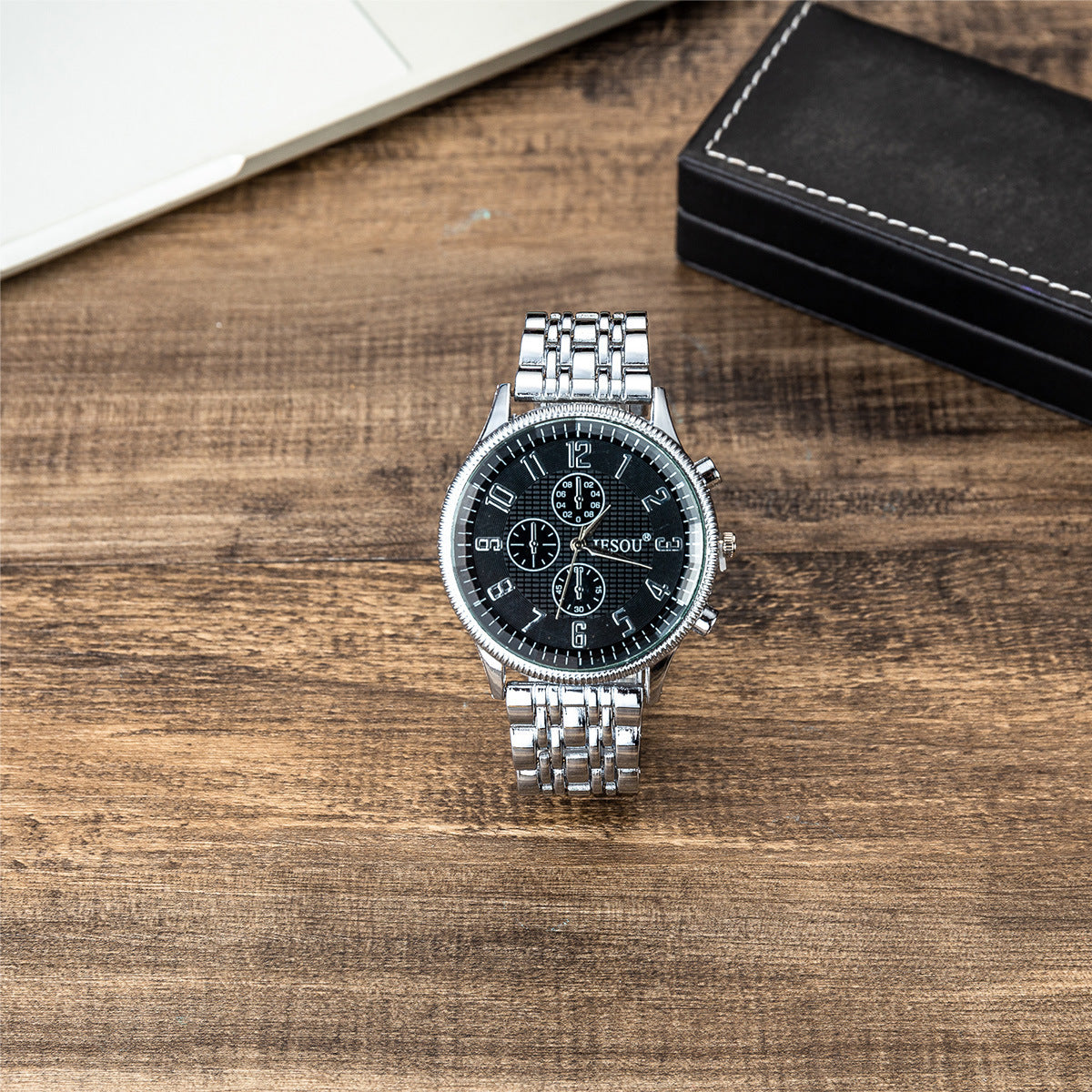 Steel band watch sport quartz watch – image 5