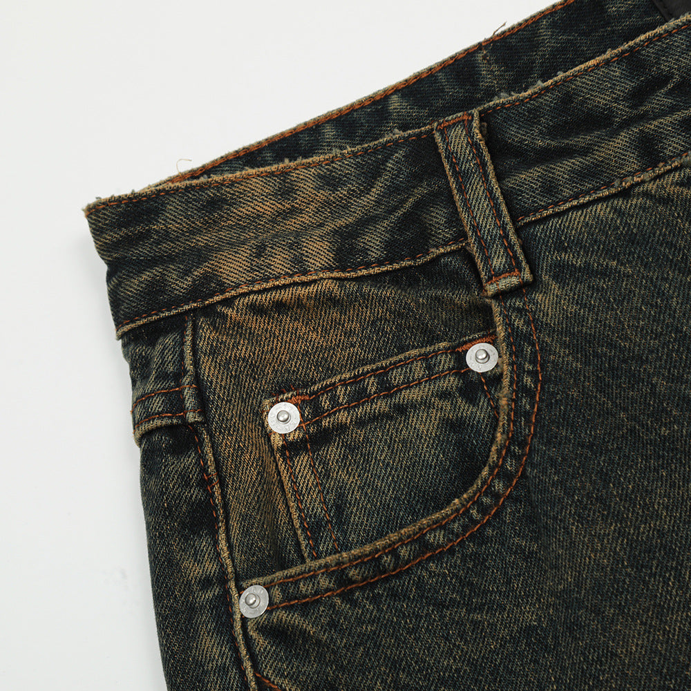 Fashion Horn Denim Trousers Men – image 18