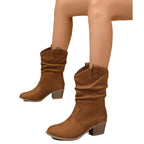 Fashion Western Denim Style Retro Cloth Cover Fashion Boots Women – image 6