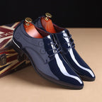 Men Leather Shoes Men Business Casual Dress Shoes Business Casual Leather Shoes Slip-on Black Driving Shoe For Men – image 3