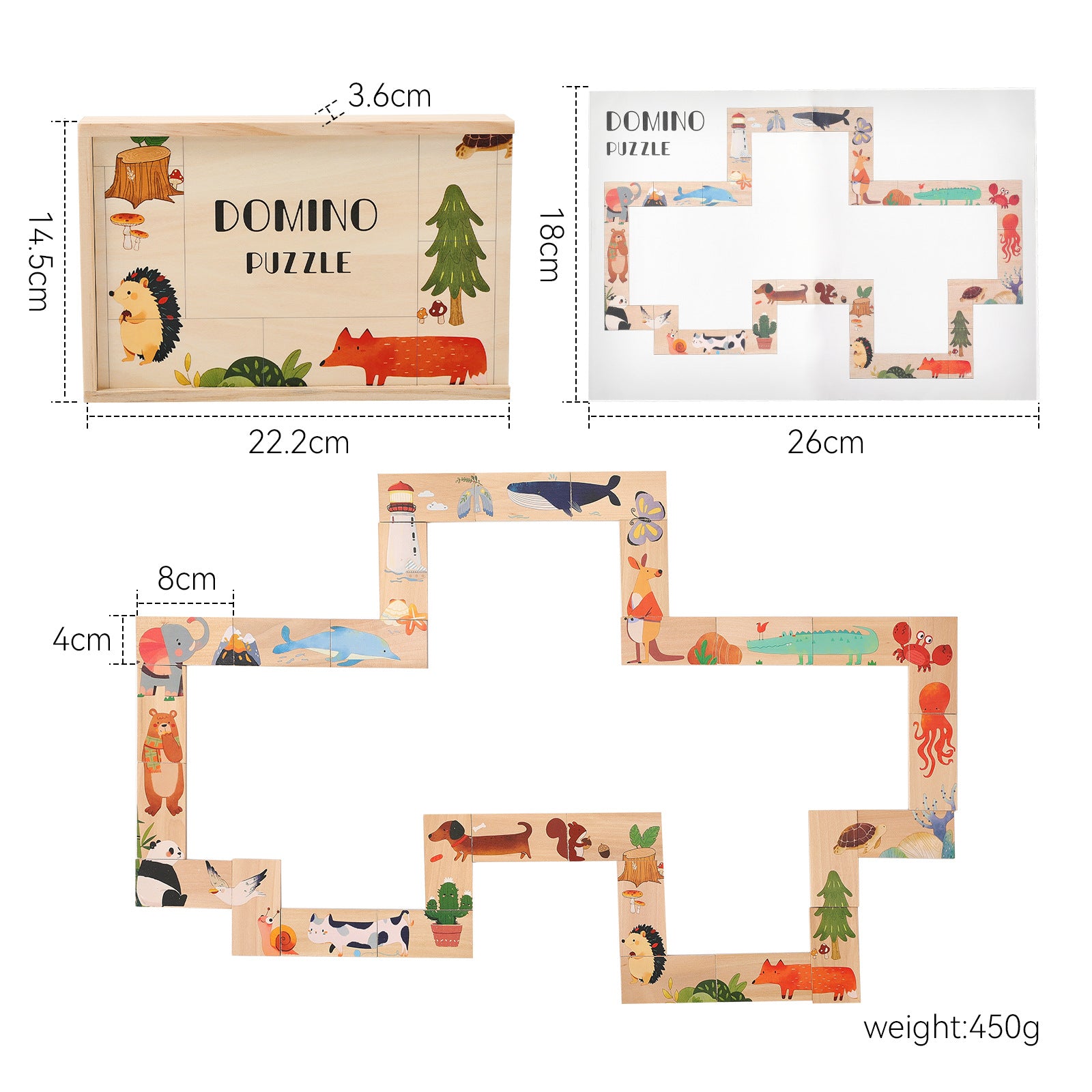 Wooden Children's Animal Puzzle Kids Interactive Educational Toys – image 5