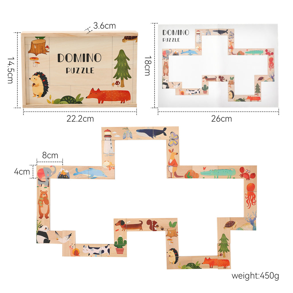 Wooden Children's Animal Puzzle Kids Interactive Educational Toys – image 5
