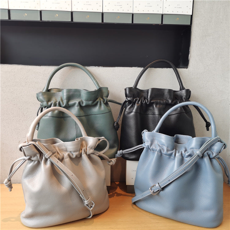 Fashion Leather Bucket Bag New Women – image 13