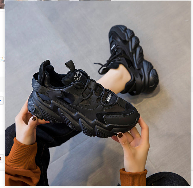 Shoes Women New Thick Soled Women S Shoes Versatile Sports Shoes Black Fashion Net Red Daddy Shoes Spring – image 2