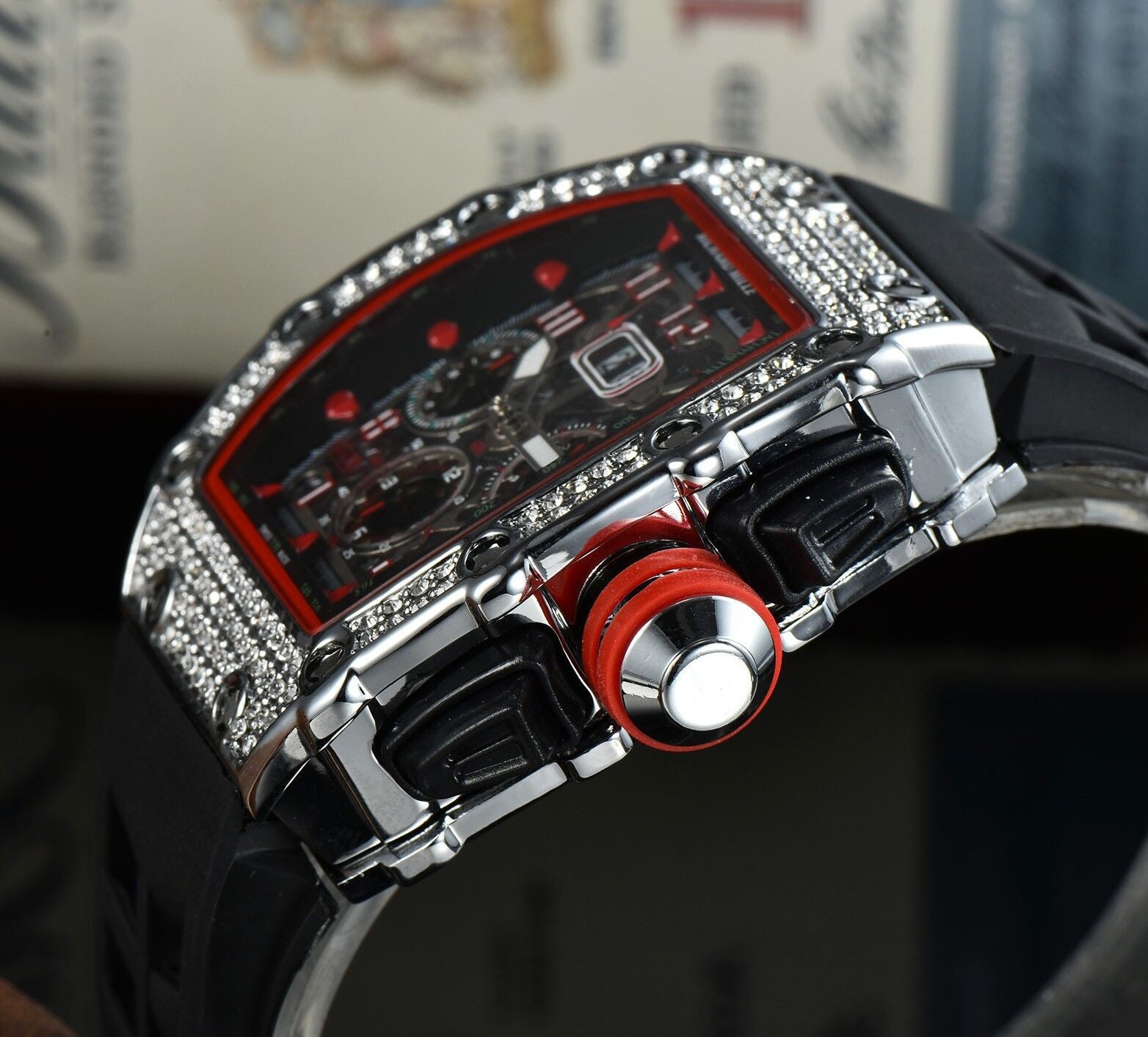 Fashion Diamond Gypsophila Watch Men – image 8