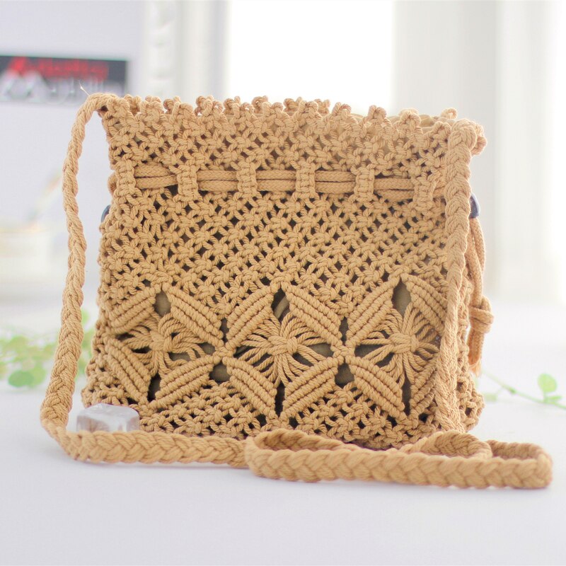 Knitted Tassel Bag Beach Women Bag woven Bag – image 5